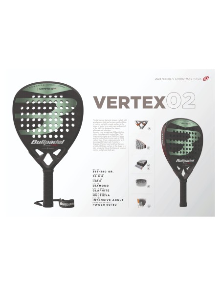 VERTEX PACK – KIT PADELI - RAKETE + CANTE + KAPELE + POLSE + TOPA PADELI
