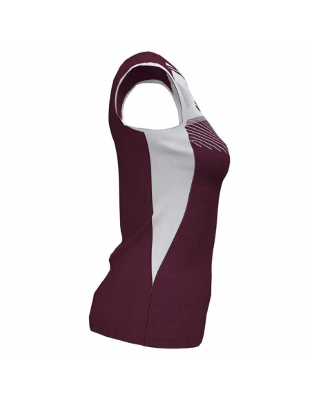 Bluzë pa mëngë JOMA Supernova II, Ngjyrë burgundy / E bardhë S